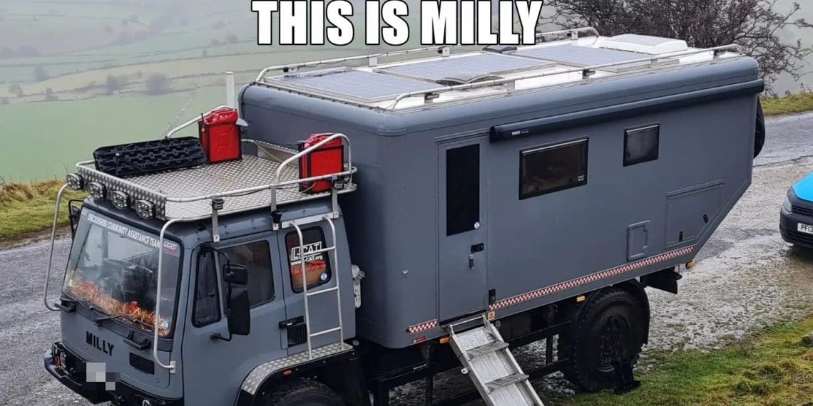 MEET MILLY: 30-YEAR-OLD MILITARY VEHICLE TRANSFORMED INTO ULTIMATE CAMPERVAN.