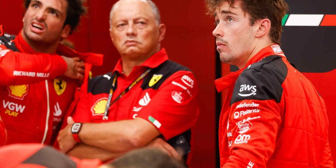 Charles Leclerc teve um grande problema com seu Ferrari SF24 no início do Grande Prêmio do Bahrain.