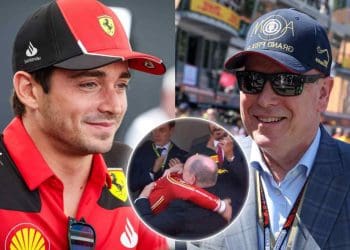 VÍDEO: Príncipe Albert II de Mônaco abraça Charles Leclerc no pódio do Grande Prêmio de Mônaco após a emocionante vitória do piloto da Ferrari.