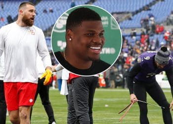 QUINNEN WILLIAMS TROLLS JUSTIN TUCKER AT PRO BOWL GAMES OVER TRAVIS KELCE BEEF.