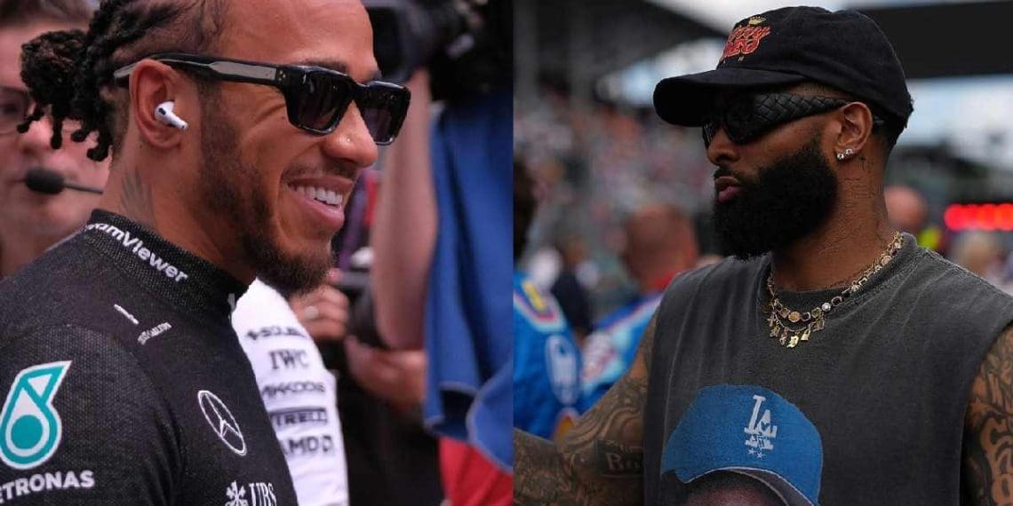 Odell Beckham Jr. promete apoio total a ‘irmão’ Lewis Hamilton para o próximo Grande Prêmio de Miami.
