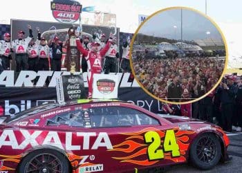 VÍDEO: Funcionários da Hendrick Motorsports e suas famílias celebram a vitória histórica de William Byron em Martinsville.