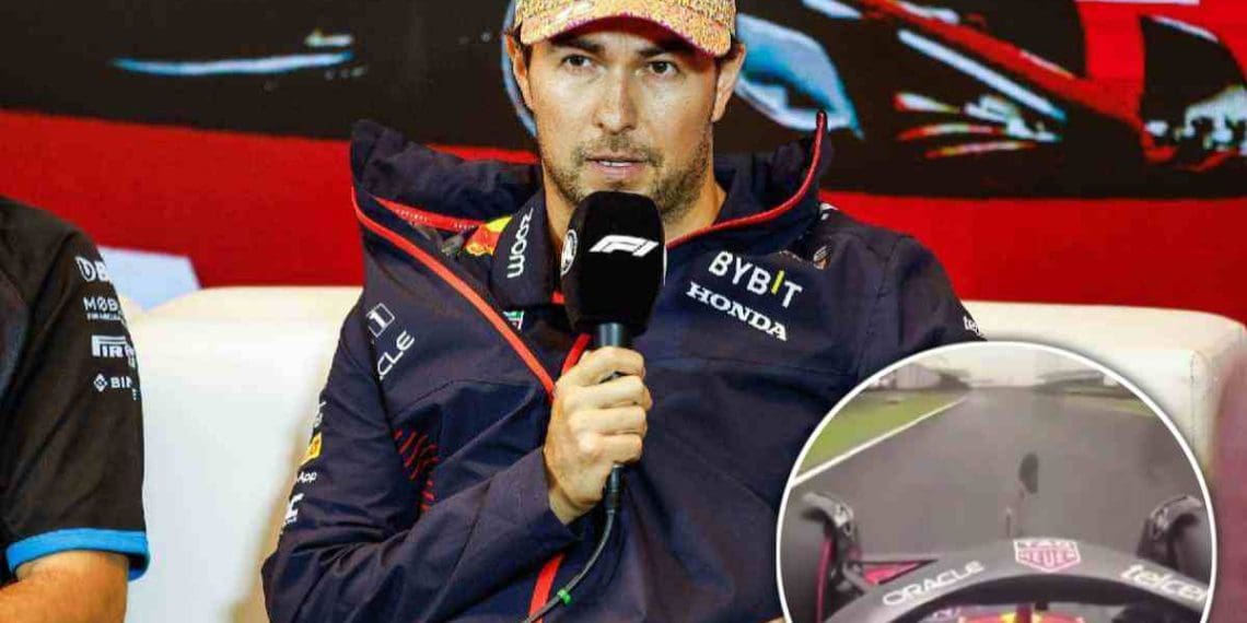 VÍDEO: Sergio Perez zomba do engenheiro de corrida após atingir pássaro na Qualificação Sprint.