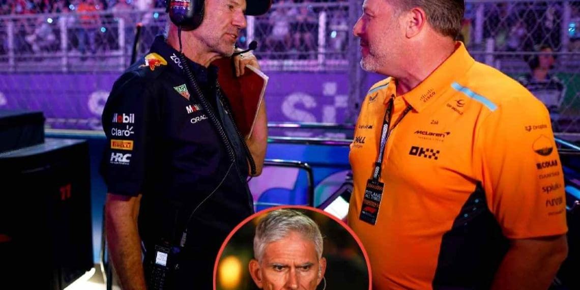 Damon Hill identifica a McLaren como o destino ideal para Adrian Newey em meio a especulações sobre sua saída.