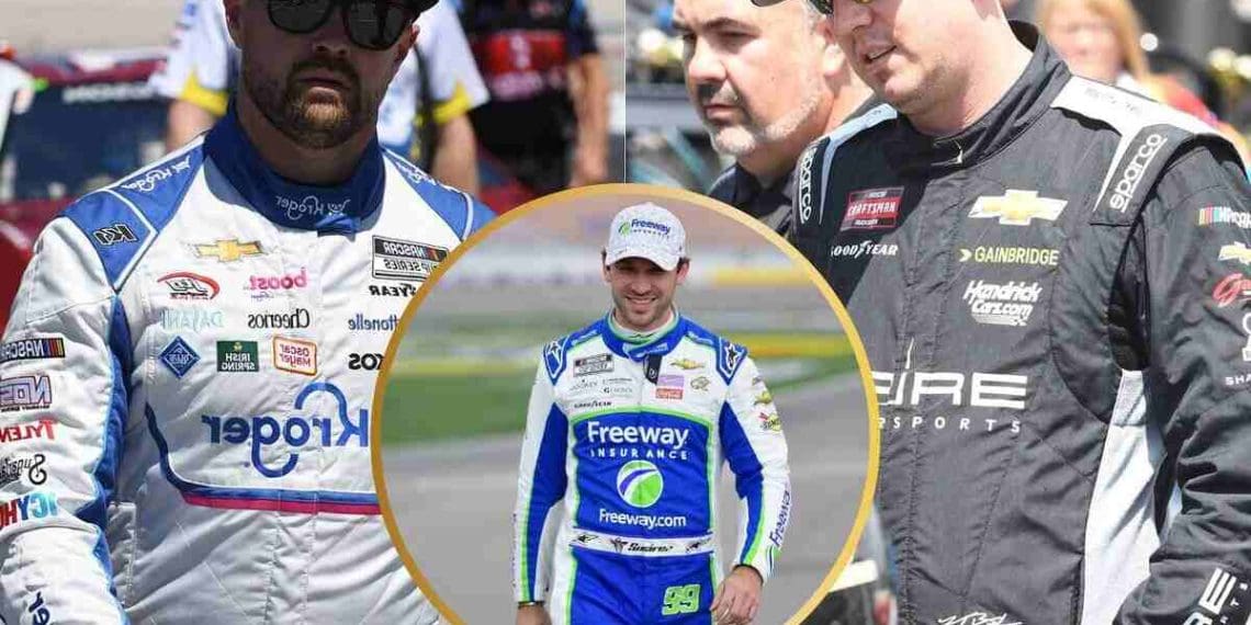 Daniel Suarez critica NASCAR por punição severa dada a Ricky Stenhouse Jr. após altercação com Kyle Busch.