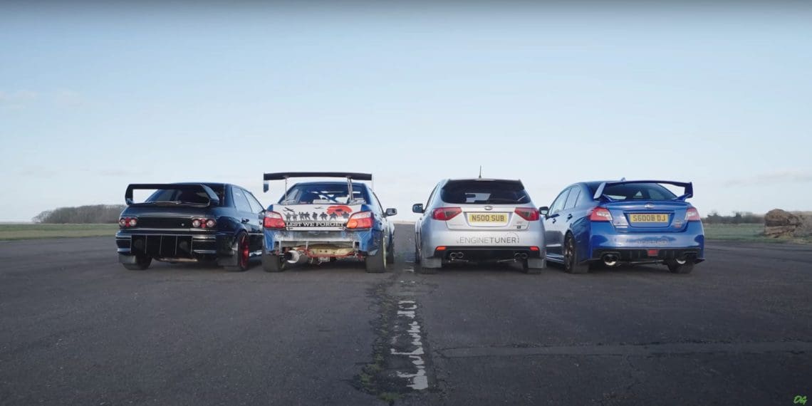 ALL-SUBARU DRAG RACE LINES UP 2,000-HP WORTH OF CARS, TWO OF THEM NEED A TOW.
