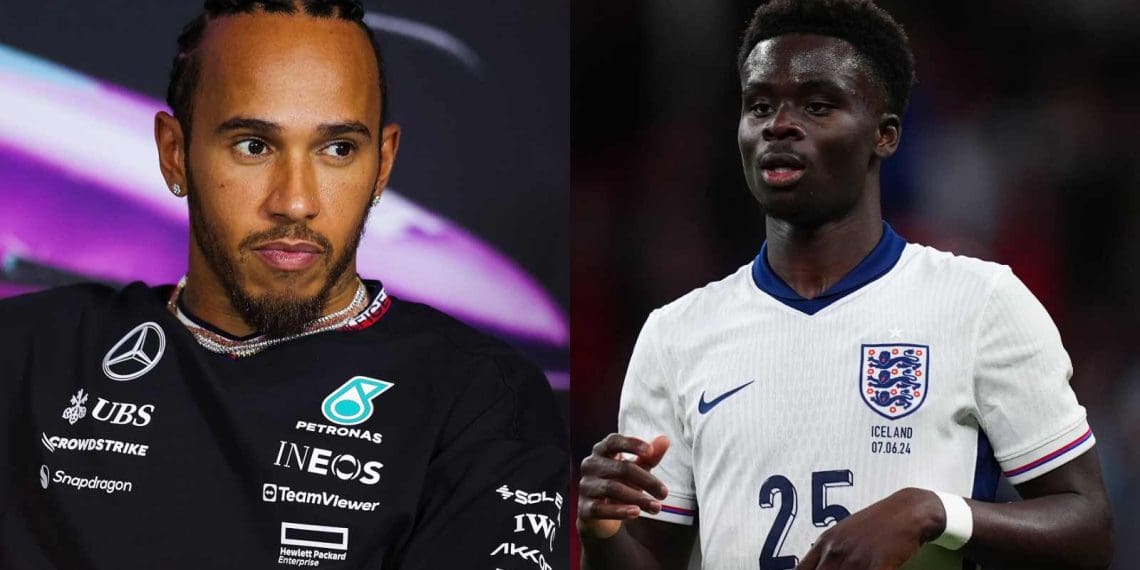 Lewis Hamilton critica culpabilização de jogadores negros após Bukayo Saka, do Arsenal, ser alvo de ataques após a derrota da Inglaterra por 1 a 0 para a Islândia.