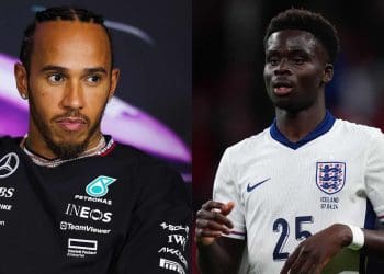 Lewis Hamilton critica culpabilização de jogadores negros após Bukayo Saka, do Arsenal, ser alvo de ataques após a derrota da Inglaterra por 1 a 0 para a Islândia.