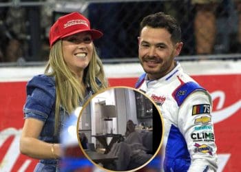 Vídeo: Esposa de Kyle Larson viraliza com reação à vitória dos pilotos da HMS por 0.001s em Kansas.