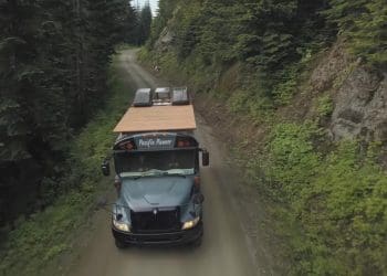 THIS $12K SKOOLIE HAS UNIQUE CABIN AESTHETIC