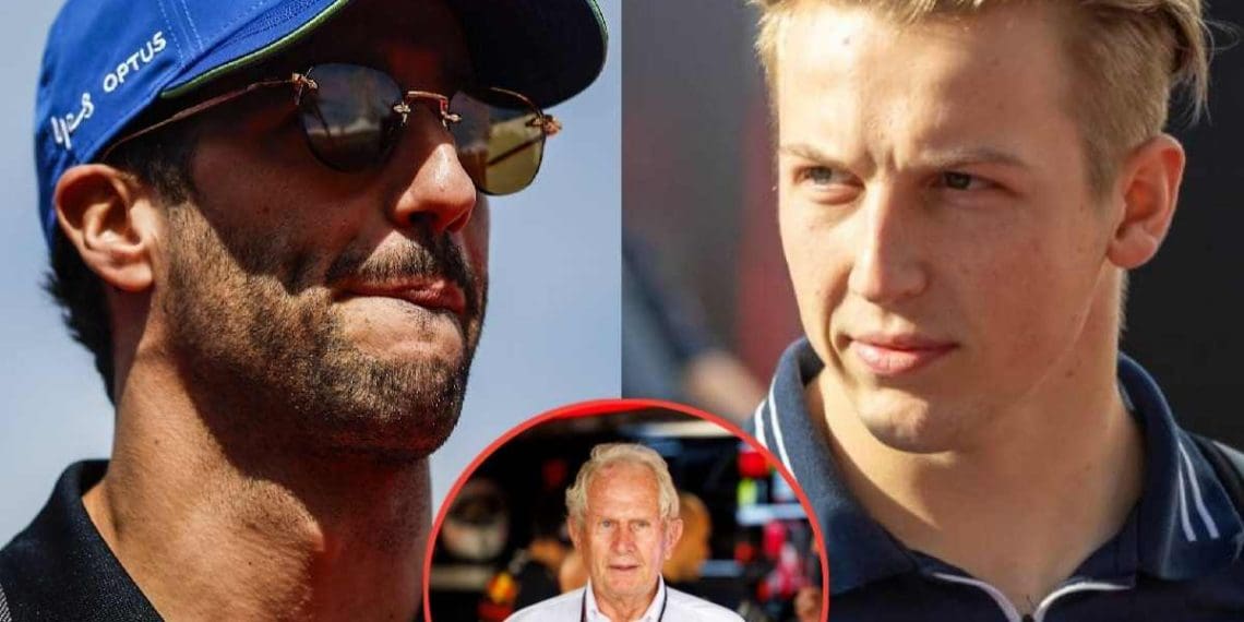 Helmut Marko fala sobre rumores de Liam Lawson substituir Daniel Ricciardo na Red Bull.