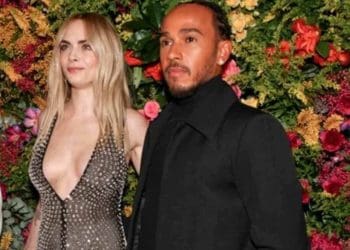 Lewis Hamilton visto con la modella di Victoria’s Secret Cara Delevingne ai BAFTA 2024.