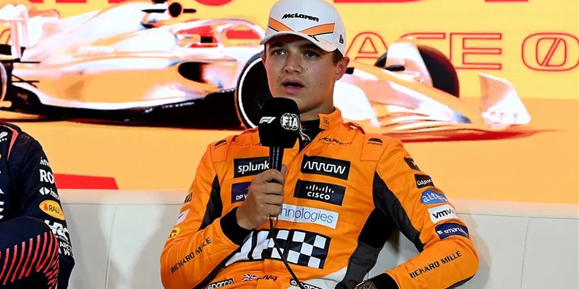 Sacha Fenestraz fala sobre conviver com Lando Norris.