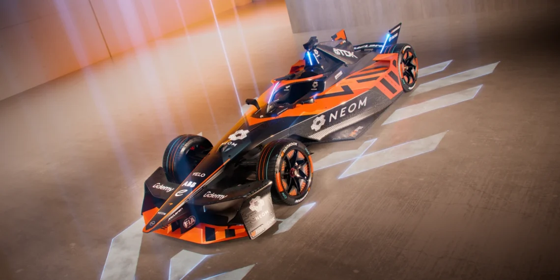 NEOM McLaren Unveils Striking Papaya colors for Formula E Season 11, Eyes New Triumphs with Bird-Barnard Duo