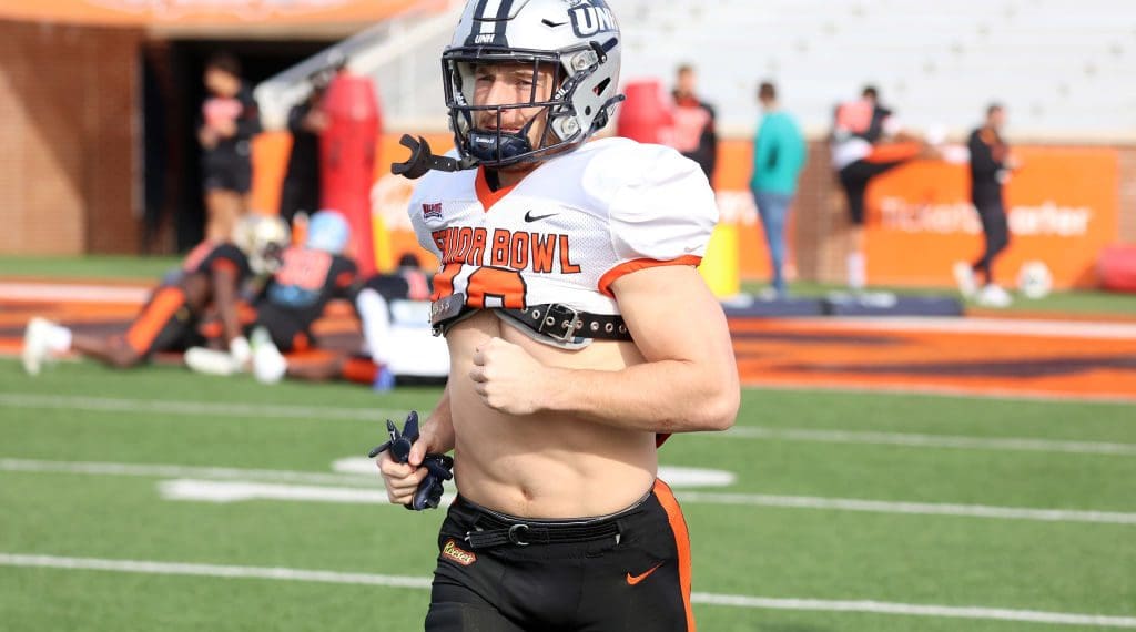 New Hampshire RB’s Fast Track from The Hamptons to Senior Bowl with Eli Manning Assist!