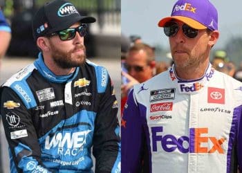 Denny Hamlin critica Ross Chastain por causar acidente envolvendo Chase Elliott em Atlanta.