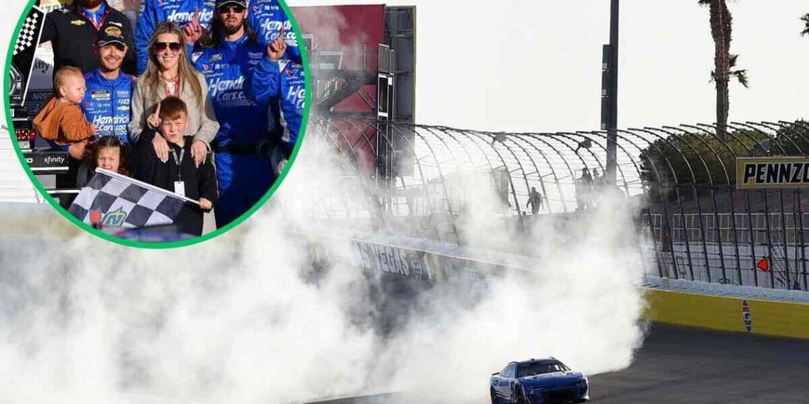 Fãs estão animados depois que a NASCAR coroou Kyle Larson como o campeão de burnout após sua vitória em Las Vegas.