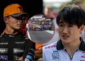 VÍDEO: Lando Norris quase colide com Yuki Tsunoda na saída dos boxes do Grande Prêmio da Arábia Saudita.