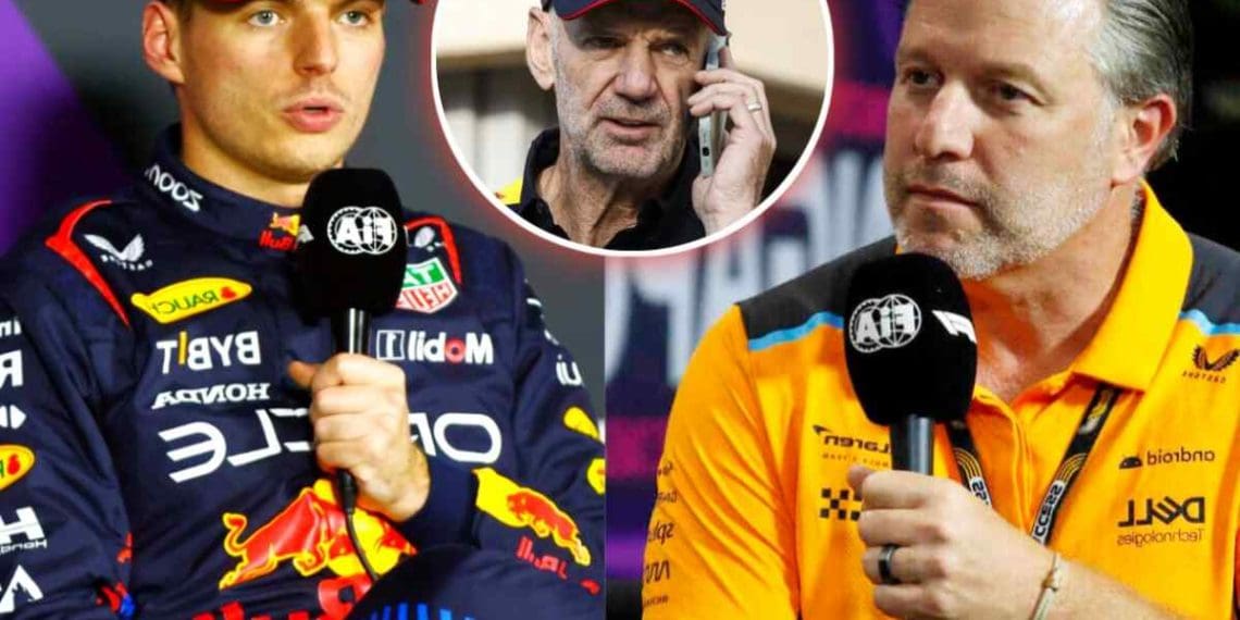 Max Verstappen fala sobre comentário de Zak Brown sobre efeito dominó da Red Bull após saída de Adrian Newey.