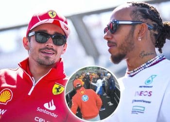 VÍDEO: Charles Leclerc consola Lewis Hamilton durante desfile de pilotos do Grande Prêmio do Canadá.