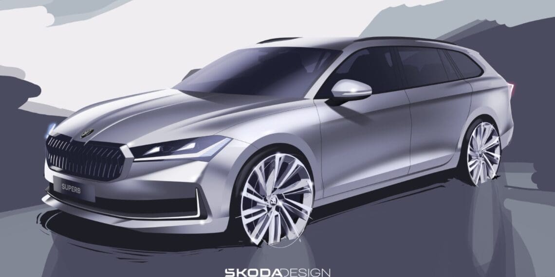 Skoda mostra as primeiras imagens do novo Superb