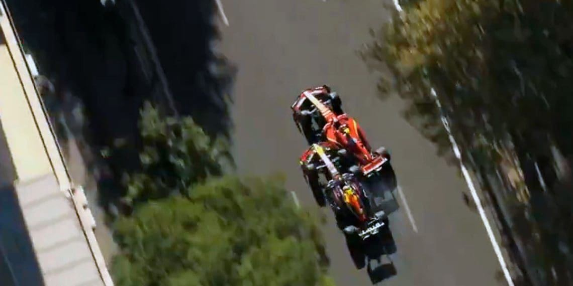 VIDEO – Sainz and Perez Collide in Dramatic Penultimate Lap Clash at Azerbaijan GP – “Is he crazy?”