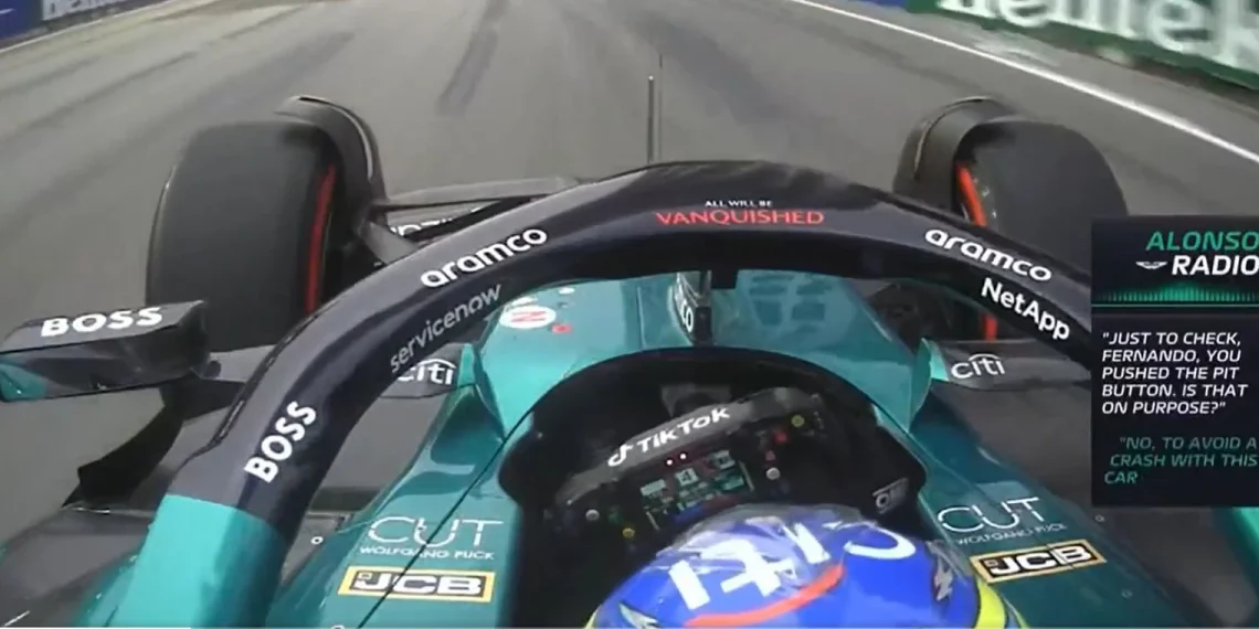 VIDEO – Fernando Alonso’s Spectacular Save Steals the Show in Singapore GP Practice – “ To avoid the crash a push all the buttons“